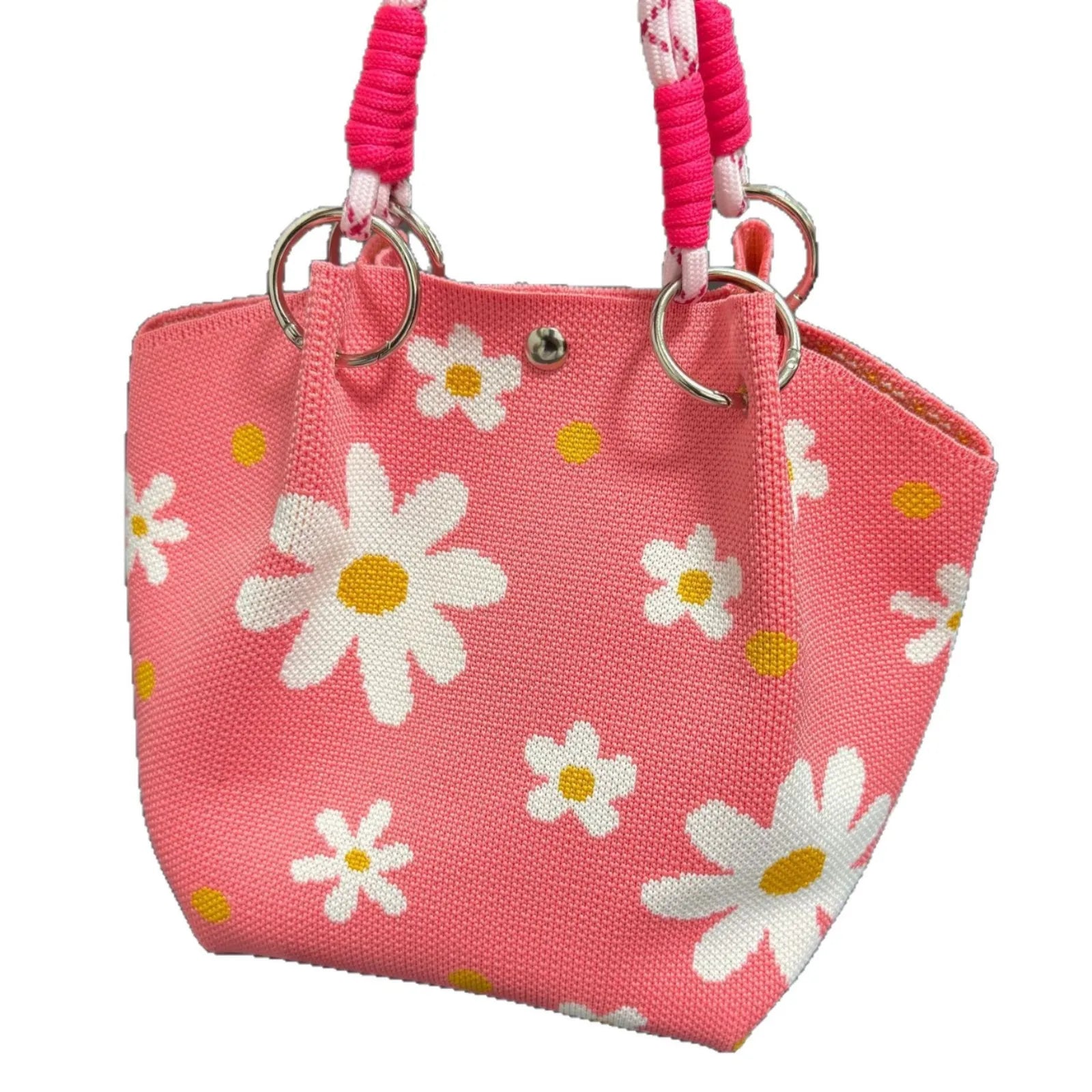 2026 Sac à Main Tendance en Maille - Cabas Casual avec Fermoir Aimanté et Motifs Originaux pour Femme