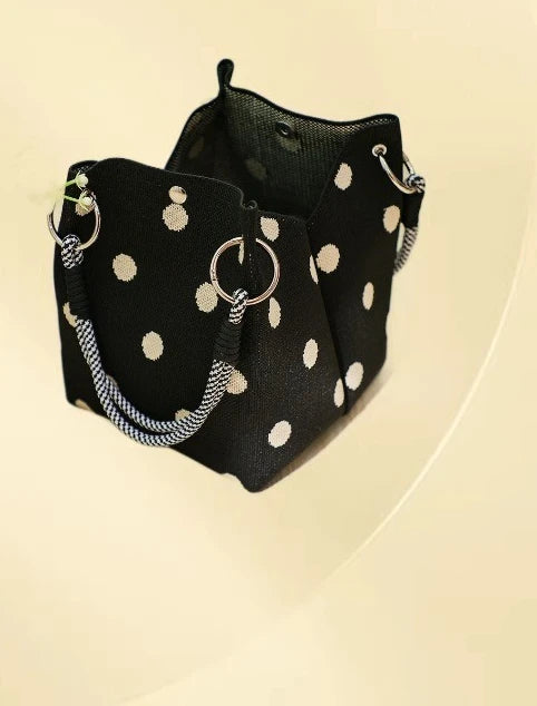 2026 Sac à Main Tendance en Maille - Cabas Casual avec Fermoir Aimanté et Motifs Originaux pour Femme