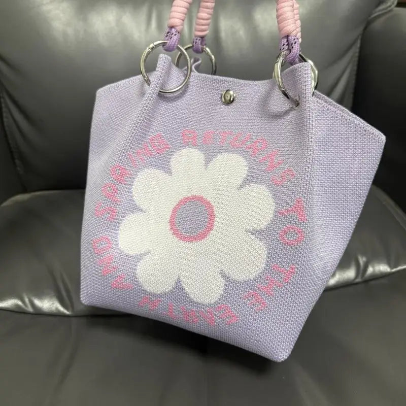 Sac à main tricoté mignon et polyvalent