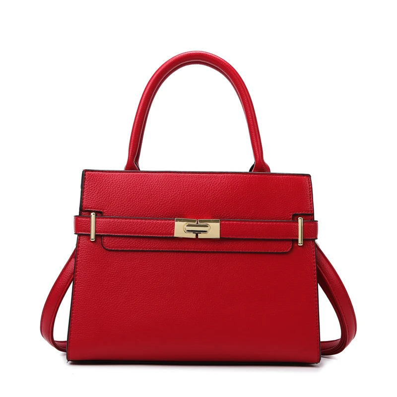 Set de 3 Pièces - Grand Sac à Main, Sac Bandoulière et Porte-Monnaie en Cuir PU - Style Vintage et Luxueux