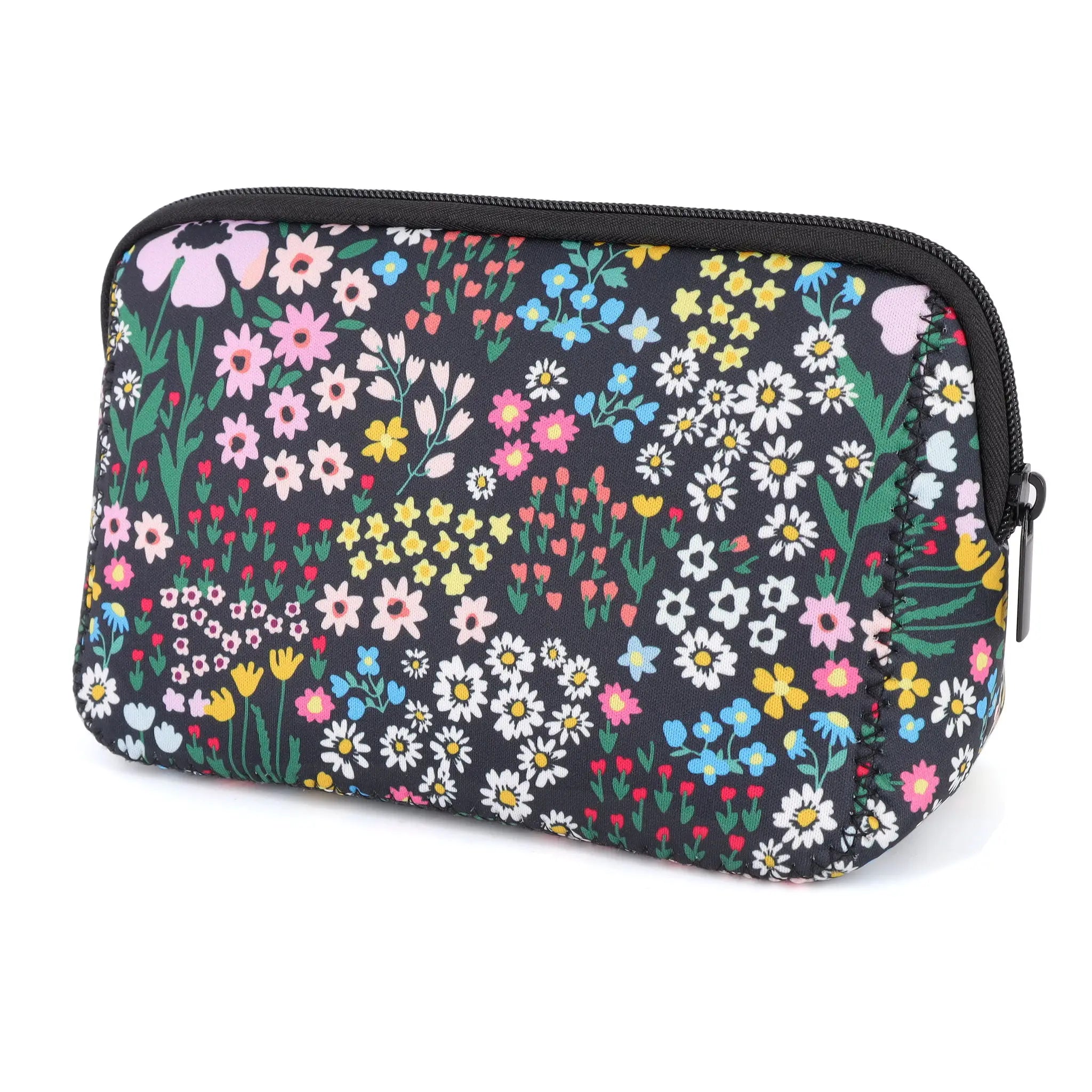 rousse de Maquillage Imperméable en Néoprène - Pochette de Voyage Portable, Organisateur de Toilette ou Trousse à Crayons (Motifs Originaux)