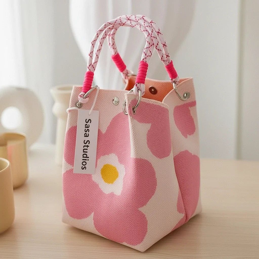Sac à main tricoté mignon et polyvalent