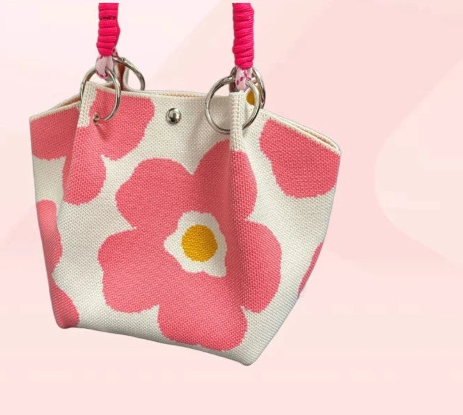 2026 Sac à Main Tendance en Maille - Cabas Casual avec Fermoir Aimanté et Motifs Originaux pour Femme