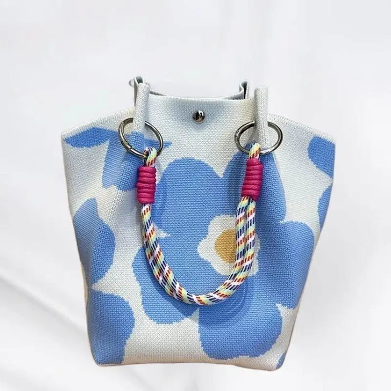 Sac à Main Élégant en Tricot à Pois - Fermoir Aimanté 3D et Style Polyvalent 2026