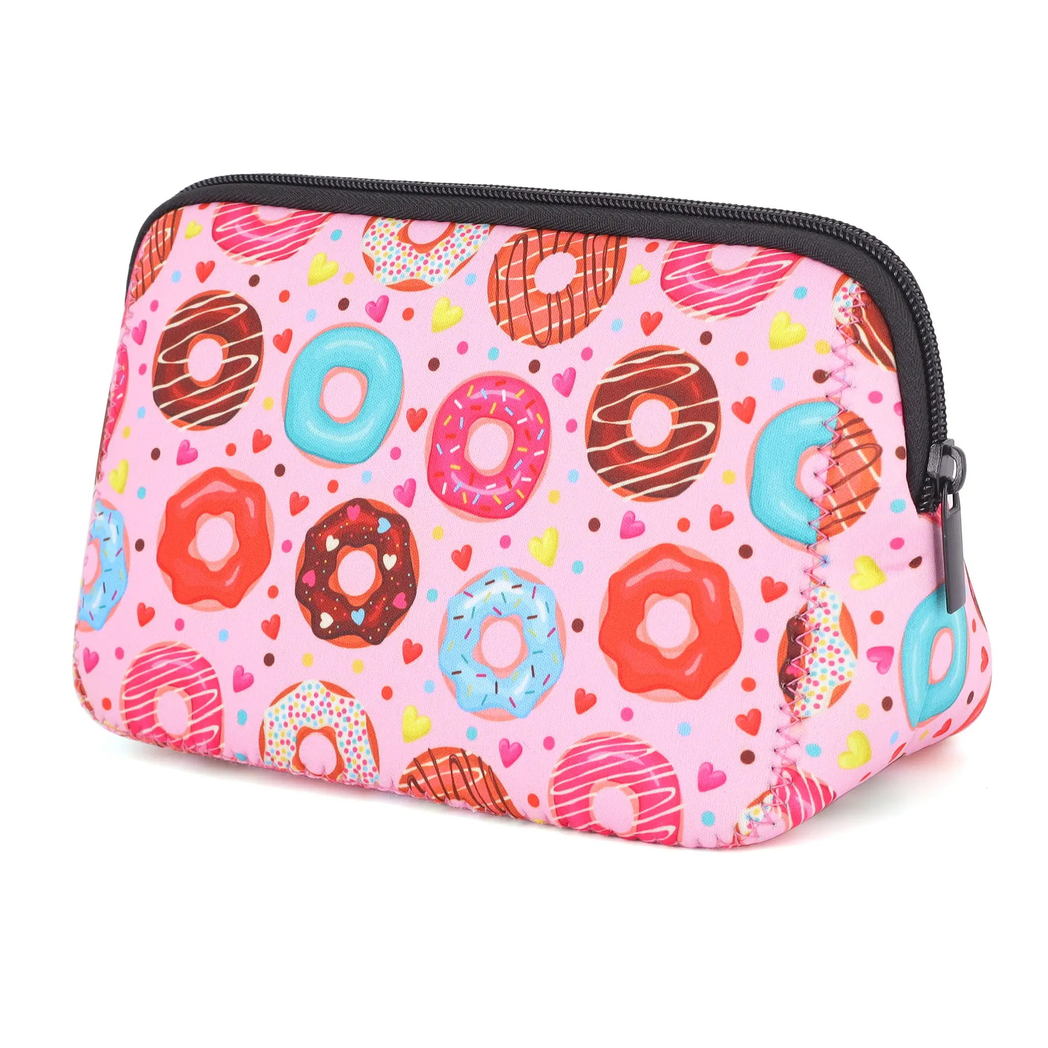 rousse de Maquillage Imperméable en Néoprène - Pochette de Voyage Portable, Organisateur de Toilette ou Trousse à Crayons (Motifs Originaux)