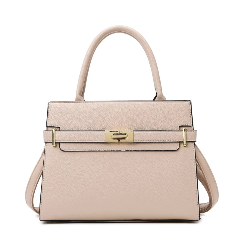 Set de 3 Pièces - Grand Sac à Main, Sac Bandoulière et Porte-Monnaie en Cuir PU - Style Vintage et Luxueux